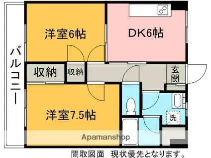 ノ-ブルライフムラマ(2DK/5階)の間取り写真