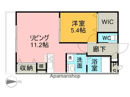 PASTORAL(1LDK/3階)の間取り写真