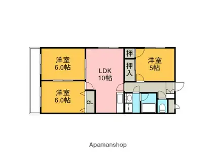 ロイヤルステージ(3LDK/1階)の間取り写真