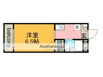 クレールショーワⅡ(ワンルーム/3階)の間取り写真