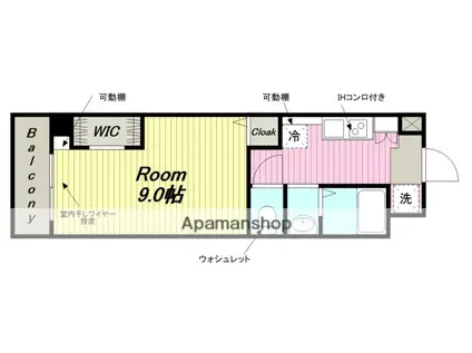 ジョイフル梶田(1K/3階)の間取り写真