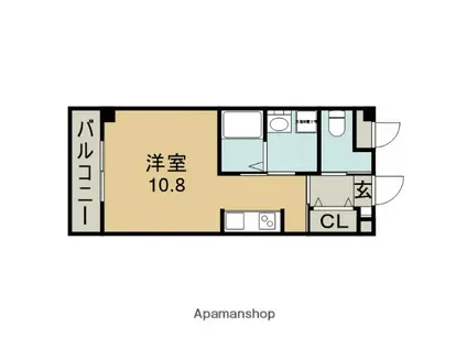 SWEET BOUQUET(ワンルーム/2階)の間取り写真