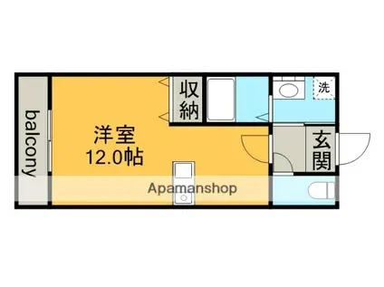 ジュネス ドミール(1K/2階)の間取り写真