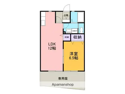 ボイス中島(1LDK/1階)の間取り写真