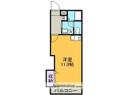 LOTUS AOI(1K/3階)の間取り写真