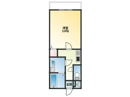 アンプルール リーブル LEO(1K/1階)の間取り写真