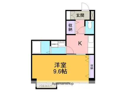 第4カネイ本町ビル(1K/4階)の間取り写真