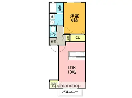 メゾンソフィア(1LDK/1階)の間取り写真