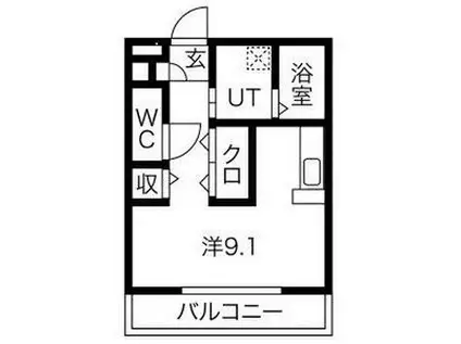 ドリーム井内(ワンルーム/3階)の間取り写真