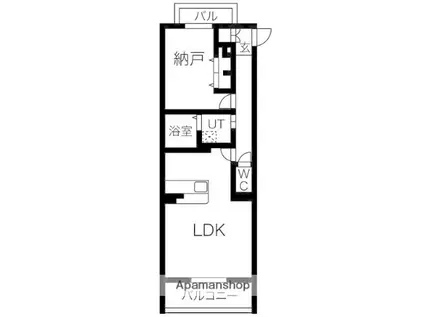 グラン スイートアイ(1LDK/1階)の間取り写真