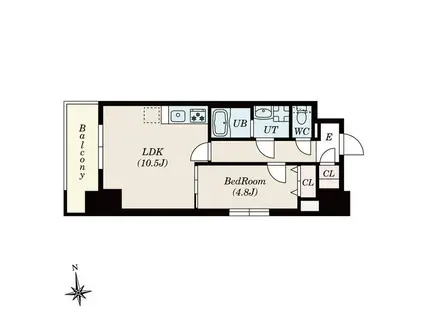 SーRESIDENCE岡崎公園AUREATE(1LDK/9階)の間取り写真