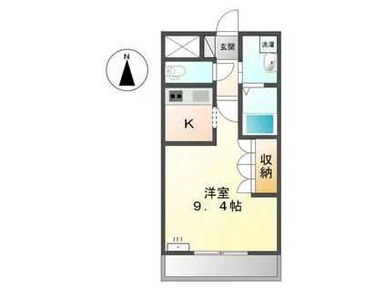 コーポ25(1K/2階)の間取り写真