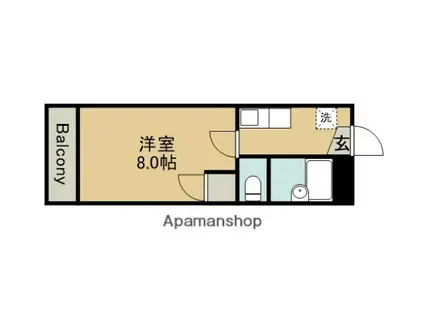 COMFORT96(1K/2階)の間取り写真