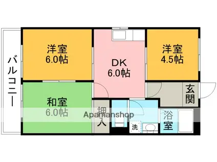 サンプラザ サカイ(3DK/3階)の間取り写真