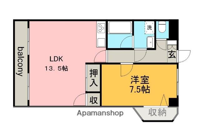 エスポワール ヴァン(1LDK/4階)の間取り写真