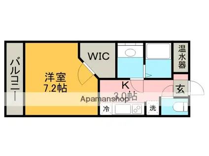 PRIMAVERA(1K/2階)の間取り写真