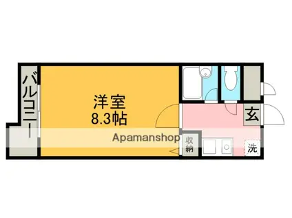 ハイツAMI(1K/2階)の間取り写真