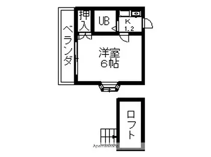 エム・ガーデン(1K/2階)の間取り写真