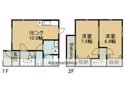ORB今伊勢(2LDK)の間取り写真