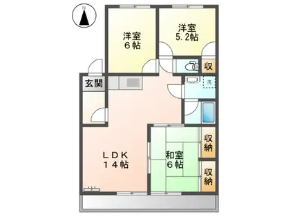 ロイヤルハイム(3LDK/3階)の間取り写真