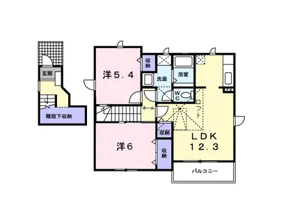 セルカ・フロレスタ(2LDK/2階)の間取り写真