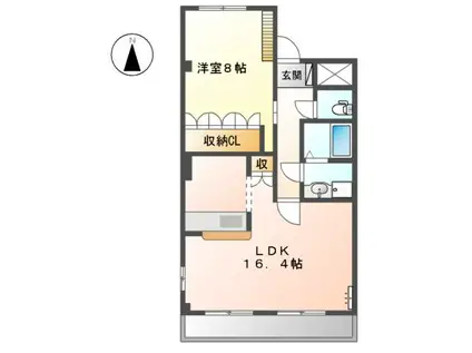 パピヨン(1LDK/3階)の間取り写真