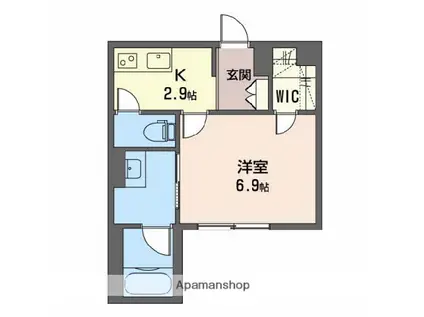 シャーメゾン天王(1K/1階)の間取り写真