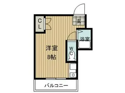 イースト COURT KITAYAMA(ワンルーム/2階)の間取り写真