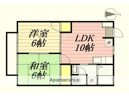 メゾン華Ⅰ(2LDK/1階)の間取り写真