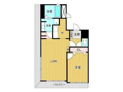 サンローズ本町(1LDK/5階)の間取り写真
