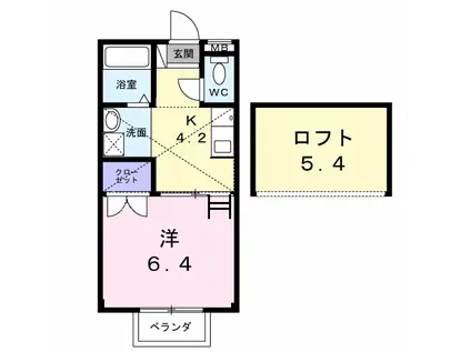 アーバンコープ(1K/1階)の間取り写真