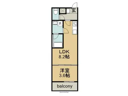 MOVE一宮ウエスト(1LDK/2階)の間取り写真