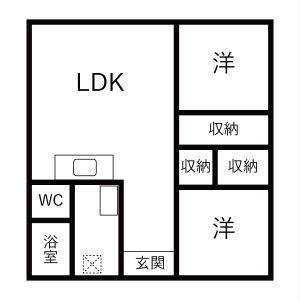 リアライズ木曽川(2LDK/7階)の間取り写真