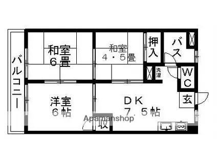 ラッフル花池(3DK/5階)の間取り写真