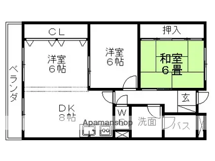 リンピアINOUE(2LDK/2階)の間取り写真