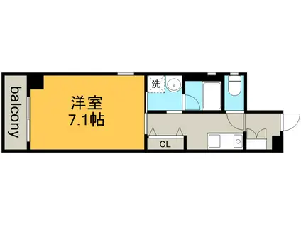 SUN STATE城北(1K/6階)の間取り写真