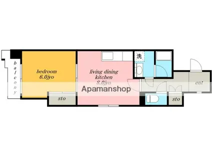 アーバンエコーズ(1LDK/1階)の間取り写真