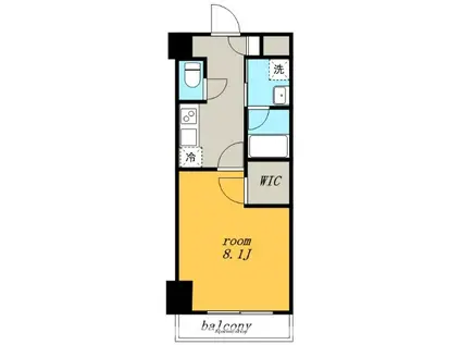パークレジデンス上飯田駅前(1K/2階)の間取り写真