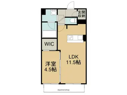 ARTⅠ(1LDK/2階)の間取り写真