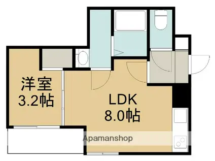 MOVE上飯田(1LDK/2階)の間取り写真