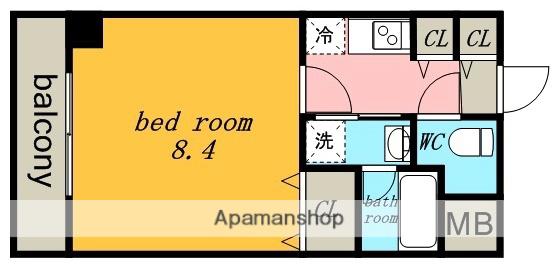 グランルージュ栄Ⅱ(1K/10階)の間取り写真
