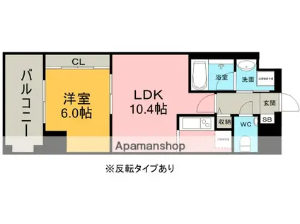 エルミタージュ新栄(1LDK/4階)の間取り写真