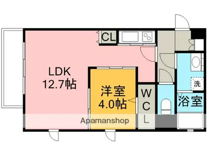 URBANCLOUDIZUMI(1LDK/5階)の間取り写真