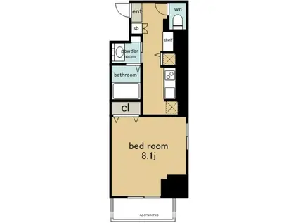 セイワパレス丸の内駅前(1K/8階)の間取り写真