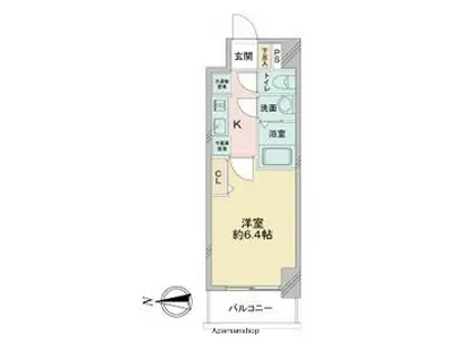 アステリ鶴舞ディオ(1K/15階)の間取り写真