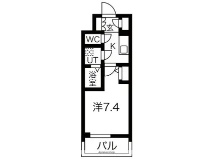 エスリード金山プルミエ(1K/8階)の間取り写真