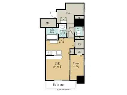 ルフレイユ 泉 久屋大通公園(1LDK/2階)の間取り写真