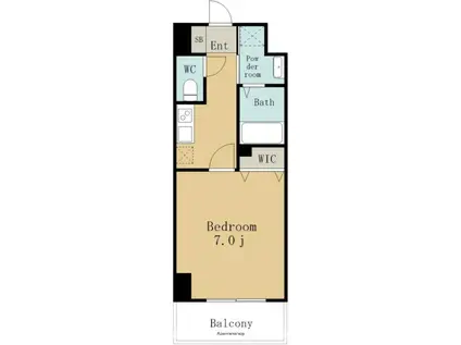 プレイズシード車道アベニュー(1K/3階)の間取り写真