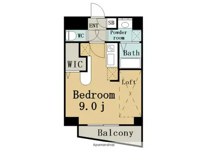 エステシア名駅(ワンルーム/9階)の間取り写真