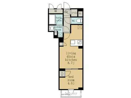 プレサンス名駅南ブリエ(1LDK/14階)の間取り写真